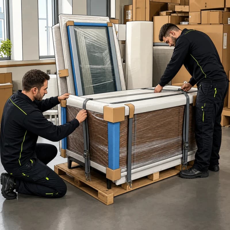 See- und luftfrachtgerechte Verpackung