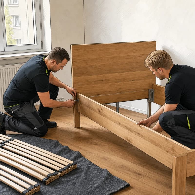 Wiederaufbau am Zielort